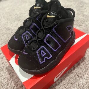 Air Nike More Uptempo (TD) - Black/Action Grape-White